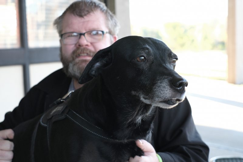 A man and his dog: Josh and Lucy are the best of friends. 