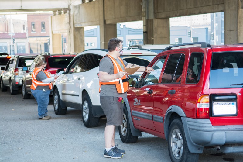 Helping at drive-through, off-site vaccination clinics is something Christie enjoyes. 