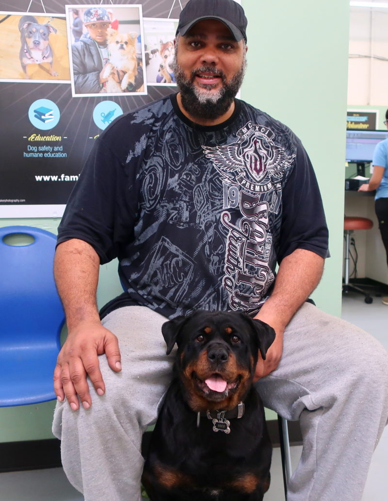 Joel and Soco came to us when she started having medical problems.