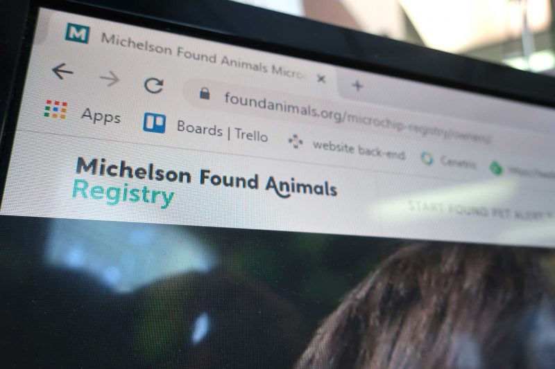 Michelson found animals microchip hot sale registry